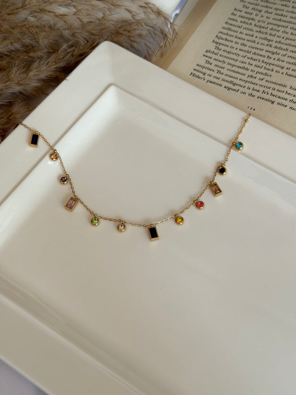 SCARLET MULTISTONE NECKLACE