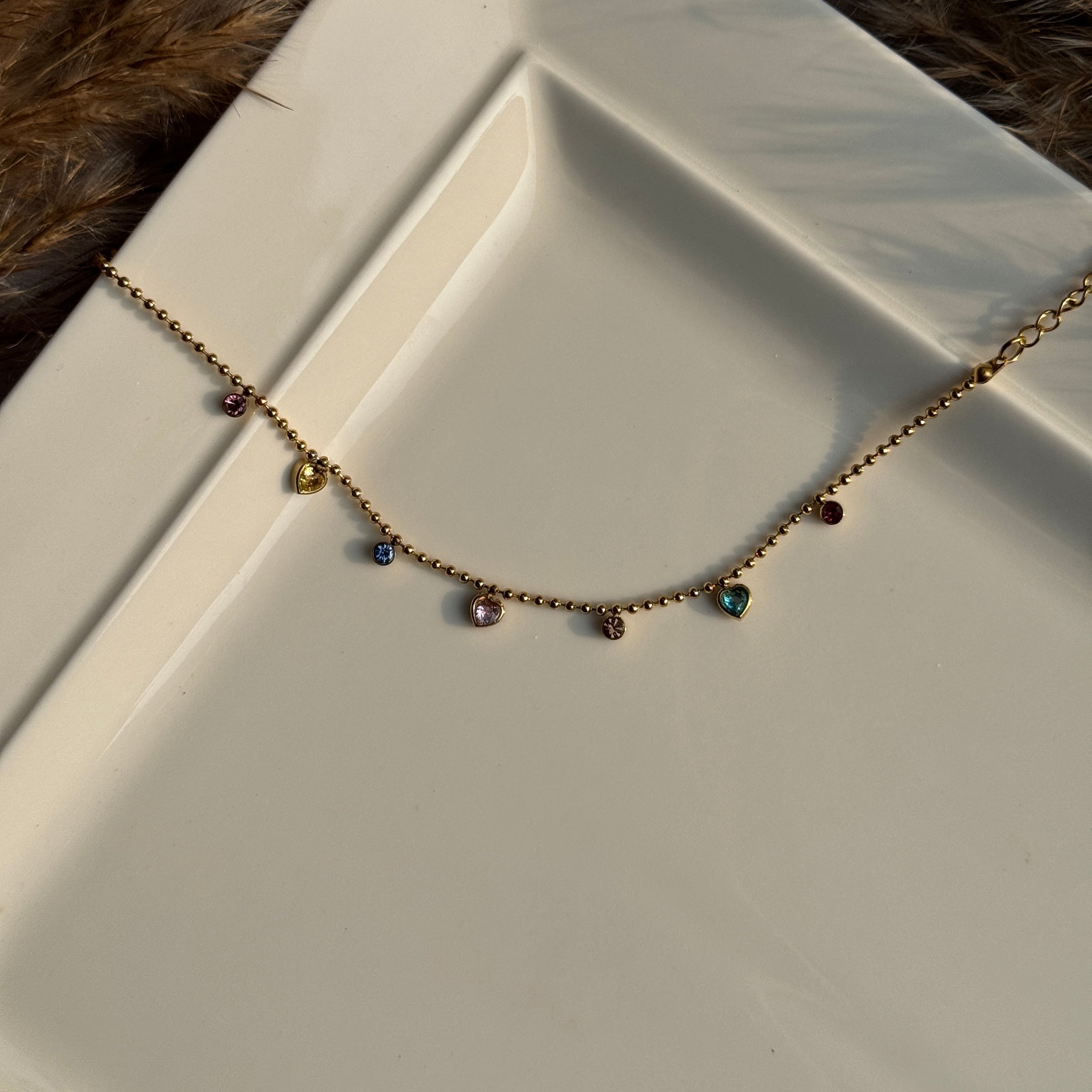 RAINBOW HEART BRACELET