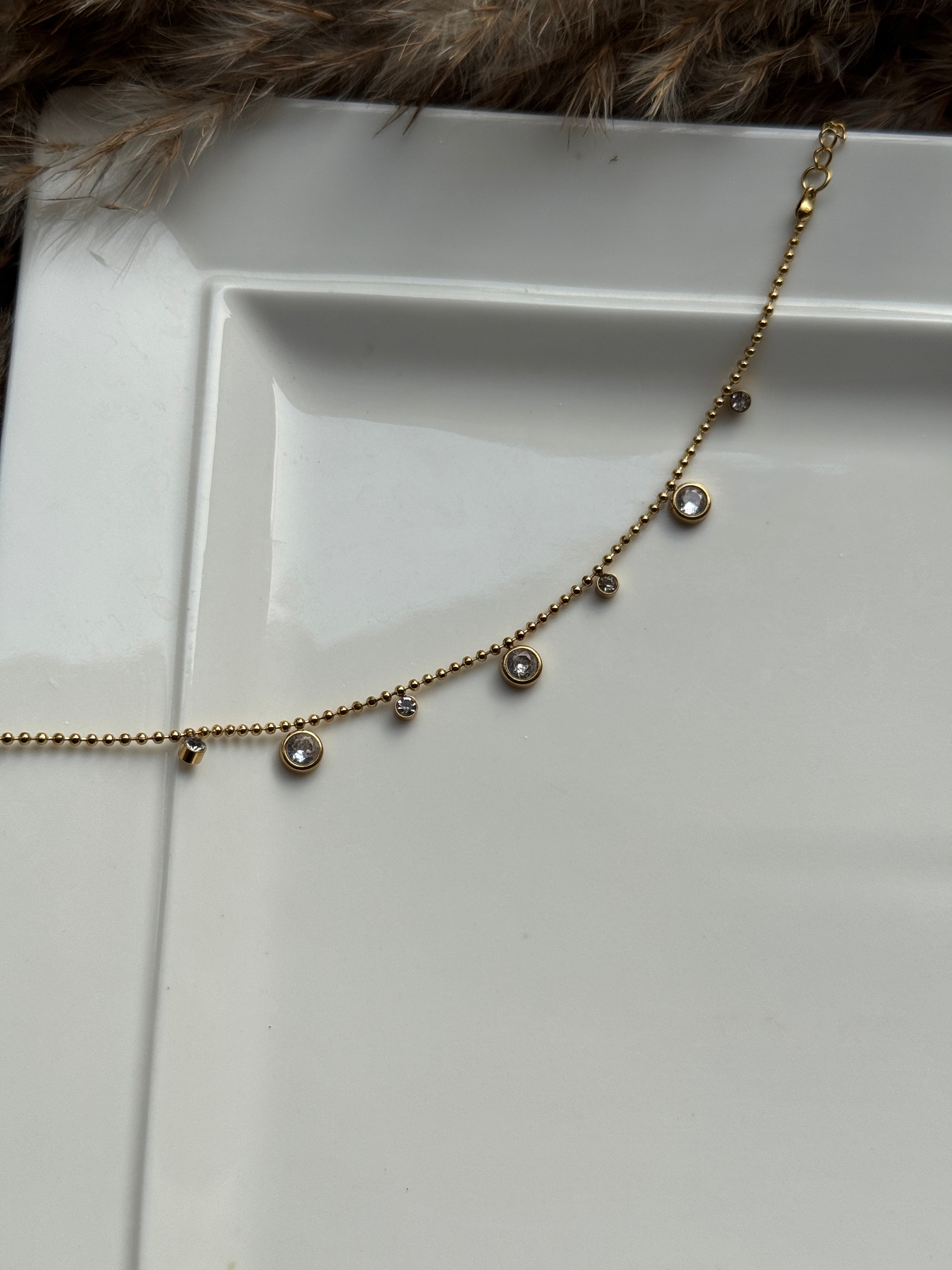 WHITE BALL BRACELET
