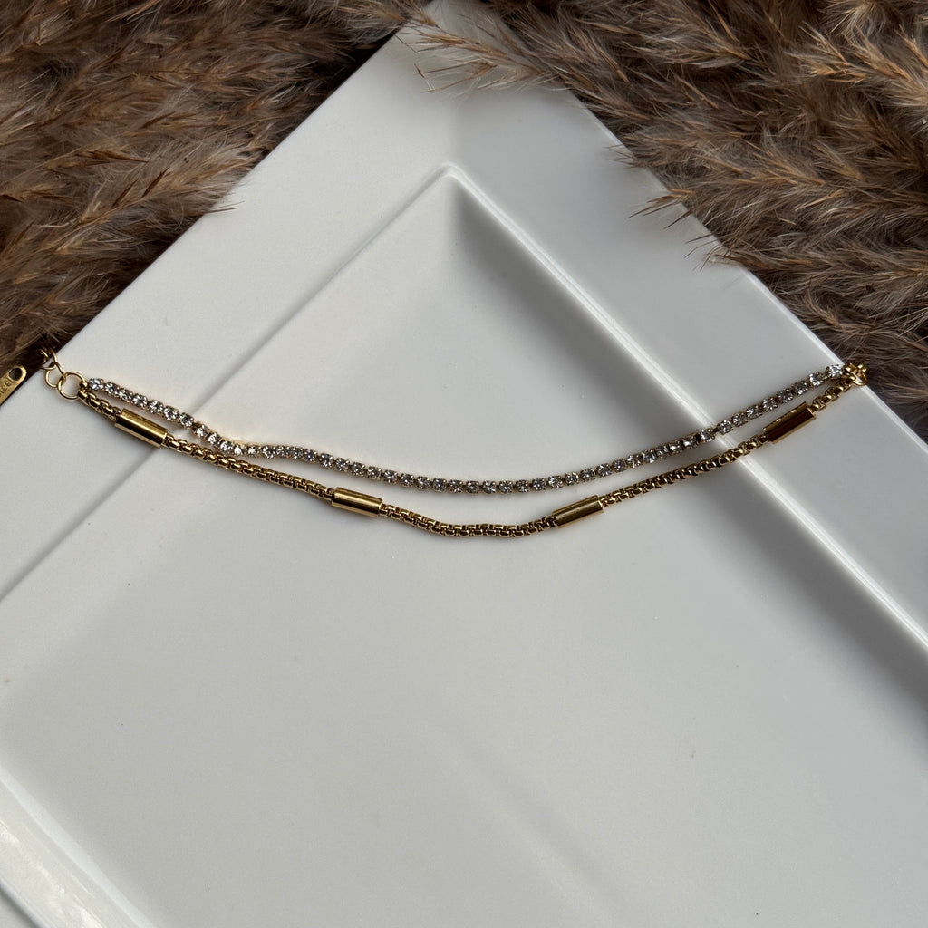 DUAL LAYER TENNIS BRACELET