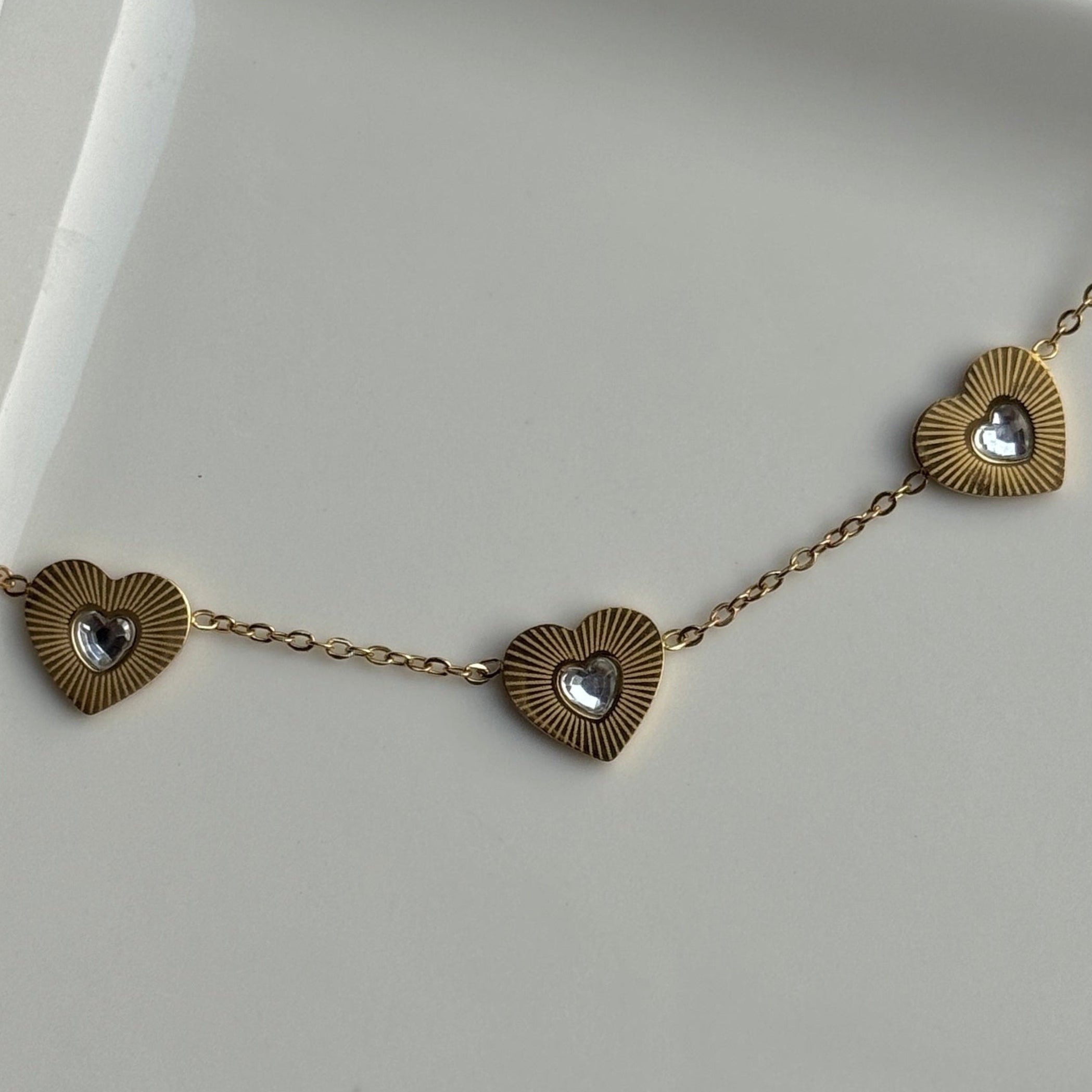 CHUNKY HEART STONE BRACELET