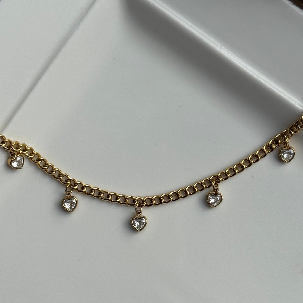 HANGING HEART CHAIN BRACELET